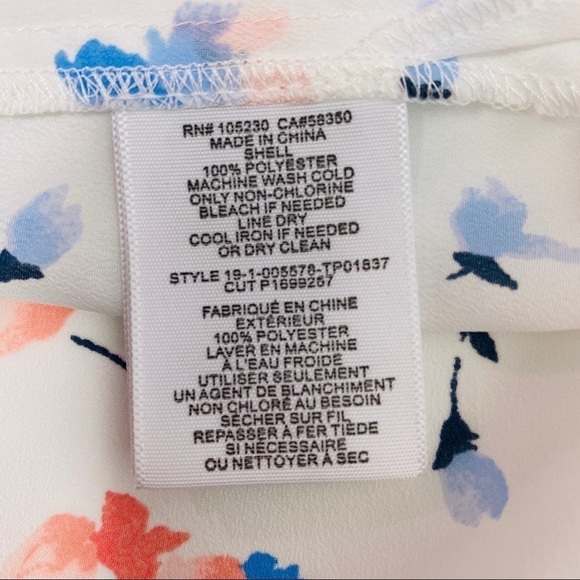 Joie M Erla High/Low Floral Blouse - Picture 9 of 9